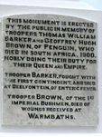 Penguin Boer War Memorial