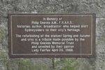 Phillip Geeves Plaque : November 2013