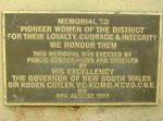 Pioneer Women Plaque Inscription : 28-03-2014
