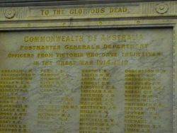 Postmaster General+96s Department Honour Roll