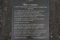 Unity in Adversity Plaque: 08-November-2016