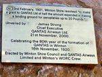 QANTAS Inscription