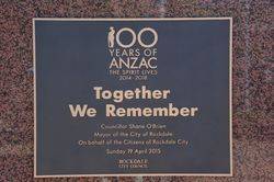 ANZAC Centenary Plaque : 05-May-2015