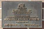 Railway Station Plaque : August 2014