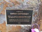 Sarah Cafferkey Plaque Inscription : October 2013
