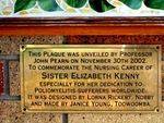Sister Kenny Mural Inscription