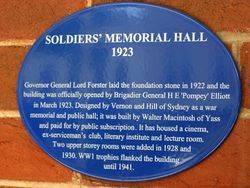 Memorial Hall Plaque : 16-October-2014