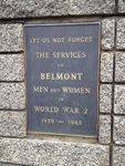 Belmont WW2 Plaque : November 2013