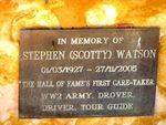 Stephen Scotty Watson Plaque