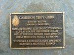 Cameron Troy Gurr Plaque : 2007