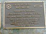 Gavin Anthony Batchelor Plaque : 2007