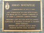 Naval Plaque HMAS Matafele : 2007