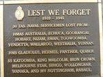Lest We Forget -Tas Naval Servicemen: 2007