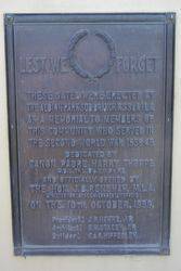 Memorial Gates Plaque: 13-September-2015