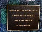 Toowoomba RAAF Memorial Propellor Plaque