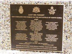 Korea Missing In Action Plaque : 17-September-2014