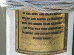 WW1 Flagpole Plaque