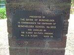 School Centenary Plaque : November 2013